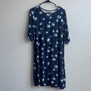 Old Navy Navy Blue Floral Mini Dress